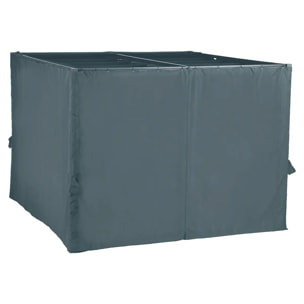Rideaux pour tonnelle "Palmeira" 3x3m en polyester ardoise