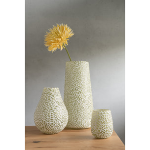 J-Line photophore Mosaique - verre - vert/blanc - small