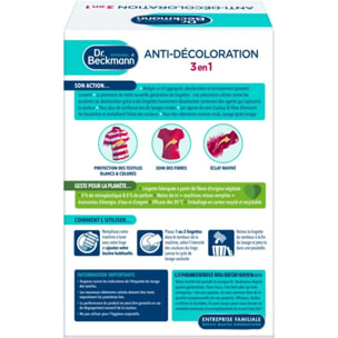 Lingettes DR BECKMANN Anti-décoloration 3en1 x50