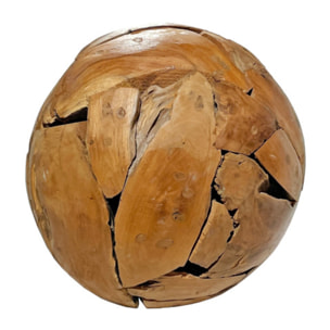 Boule décorative D. 30 cm en racine de bois de teck – TECK BALL