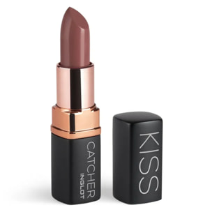 INGLOT Kiss Catcher Lipstick Call Me Babe 910, Labial en barra cremoso & hidratante, Hidrata y cuida tus labios, Alta pigmentación, Ingredientes naturales con Vitamina E, Color: Marrón Intenso 4,0gr