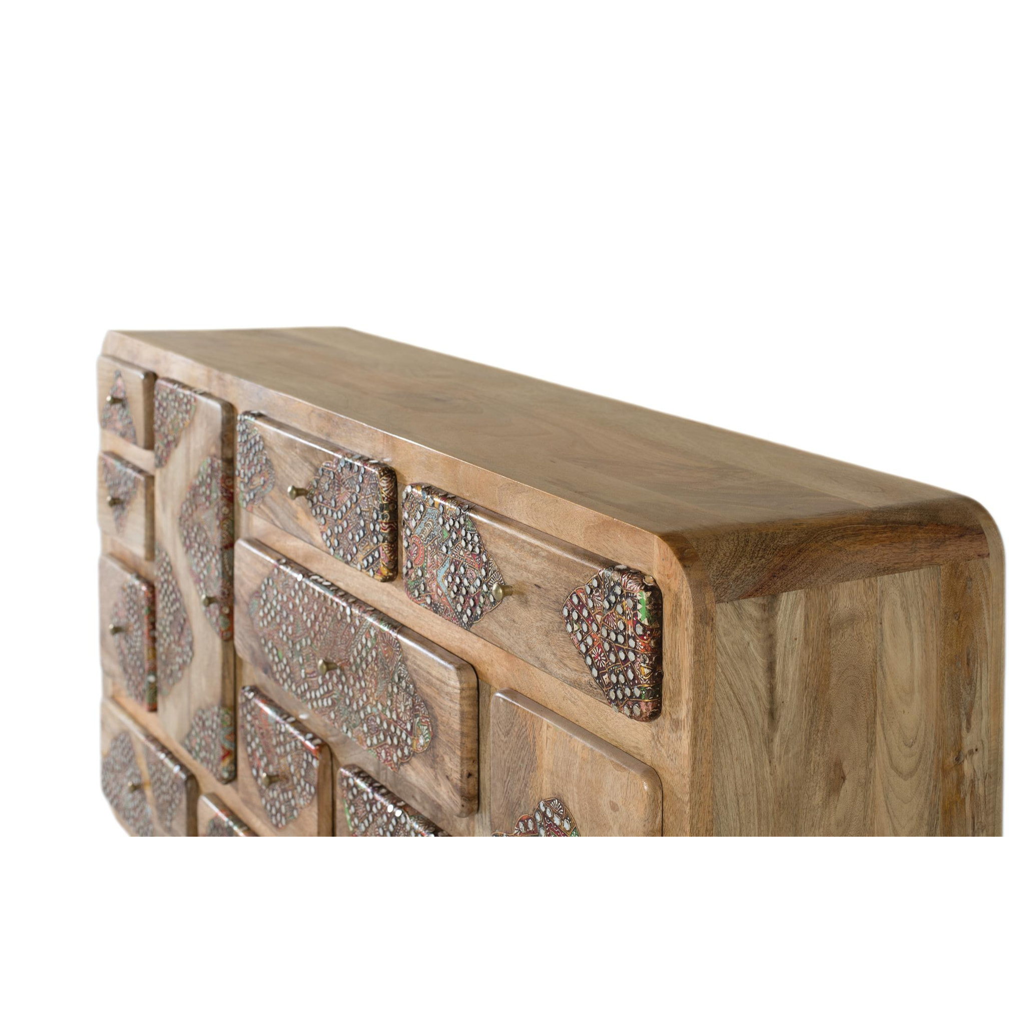 Aparador de Madera de Mango Estilo Boho Étnico