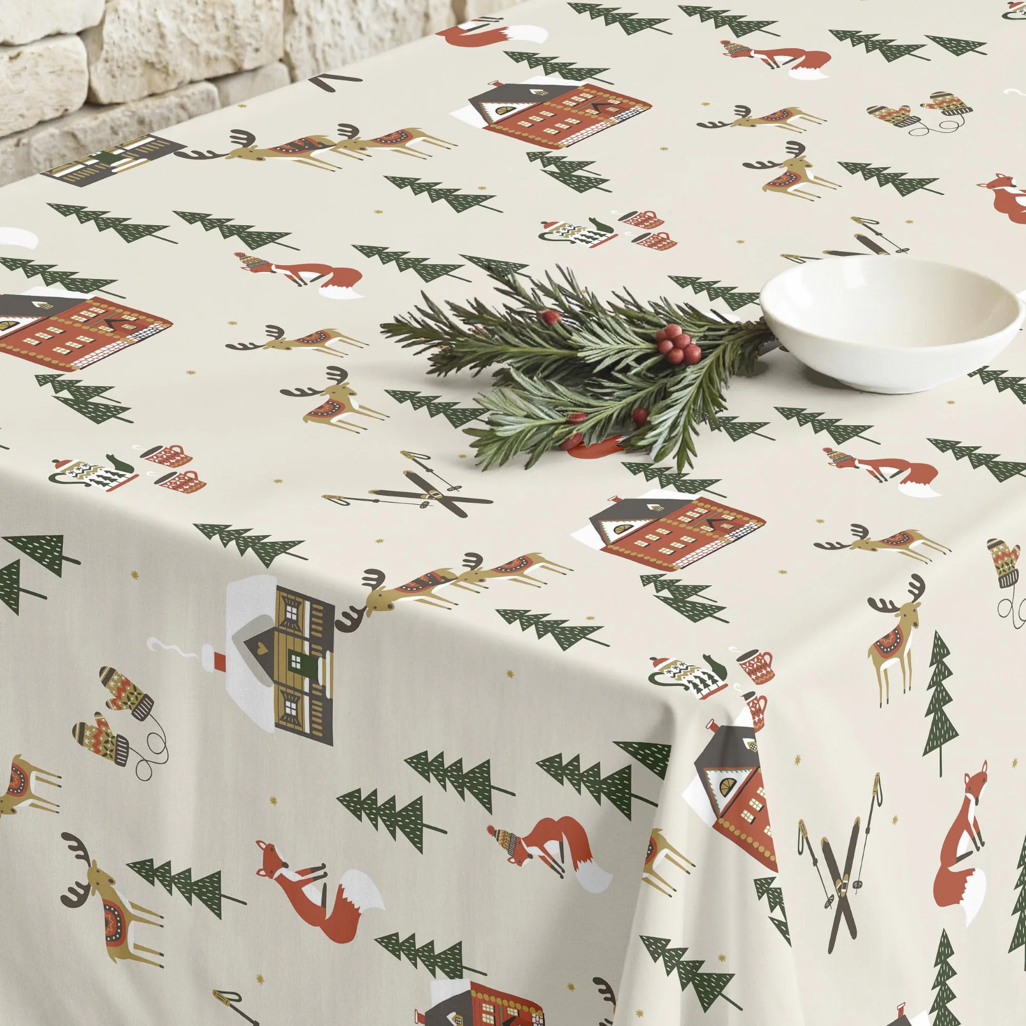 Nappe en résine Anti-tâches Merry Christmas 38