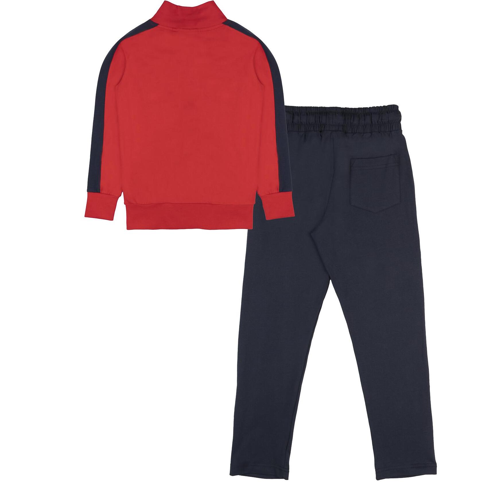 Tuta da bambino in cotone non garzato con colletto e zip Leone New Basic