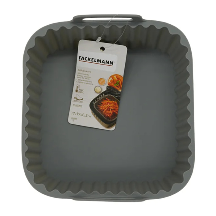 Panier pour air fryer carrés en silicone Fackelmann