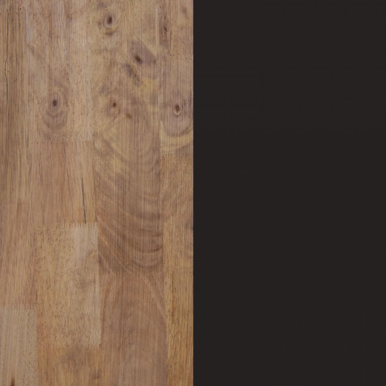 Mesa de comedor de madera de roble boreal y patas metálicas en negro 140x80 cm Natural Roble boreal – Negro