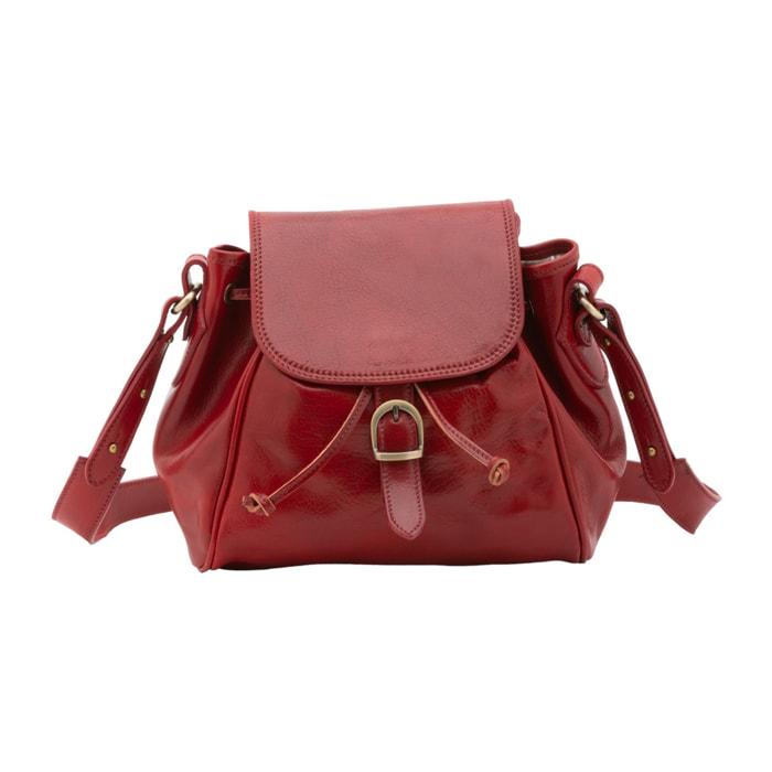 Borsa a secchiello da donna - Modello False - Vera pelle - 24.0 x 24.0 x 14.0 cm