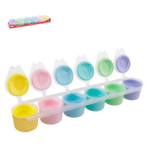 TÉMPERA 6 COLOR PASTEL 15ml