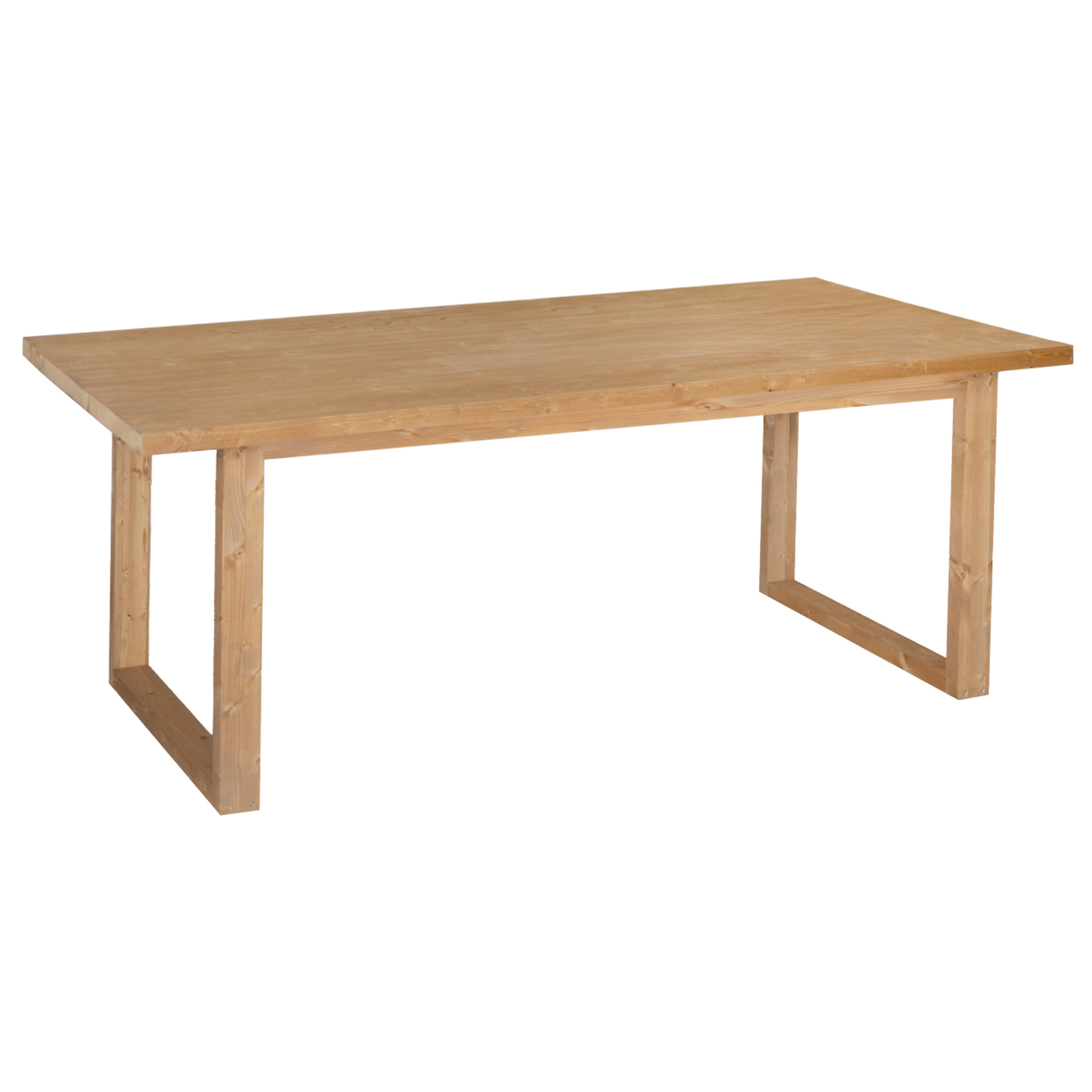 Mesa de comedor de madera maciza en tono roble medio de varias medidas