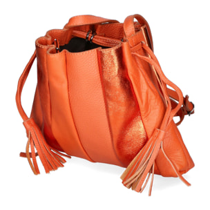 Borsa a tracolla  da donna In Vera pelle Made in Italy 25x21x4 cm