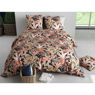 Parure housse de couette 100% coton 57fils + 2 taies Louisiane