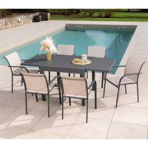 Ensemble table et chaises de jardin  - Lin - HONFLEUR BEZIERS