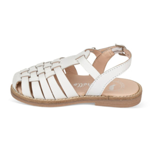 Cangrejera Elegante Piel Natural. Hebilla