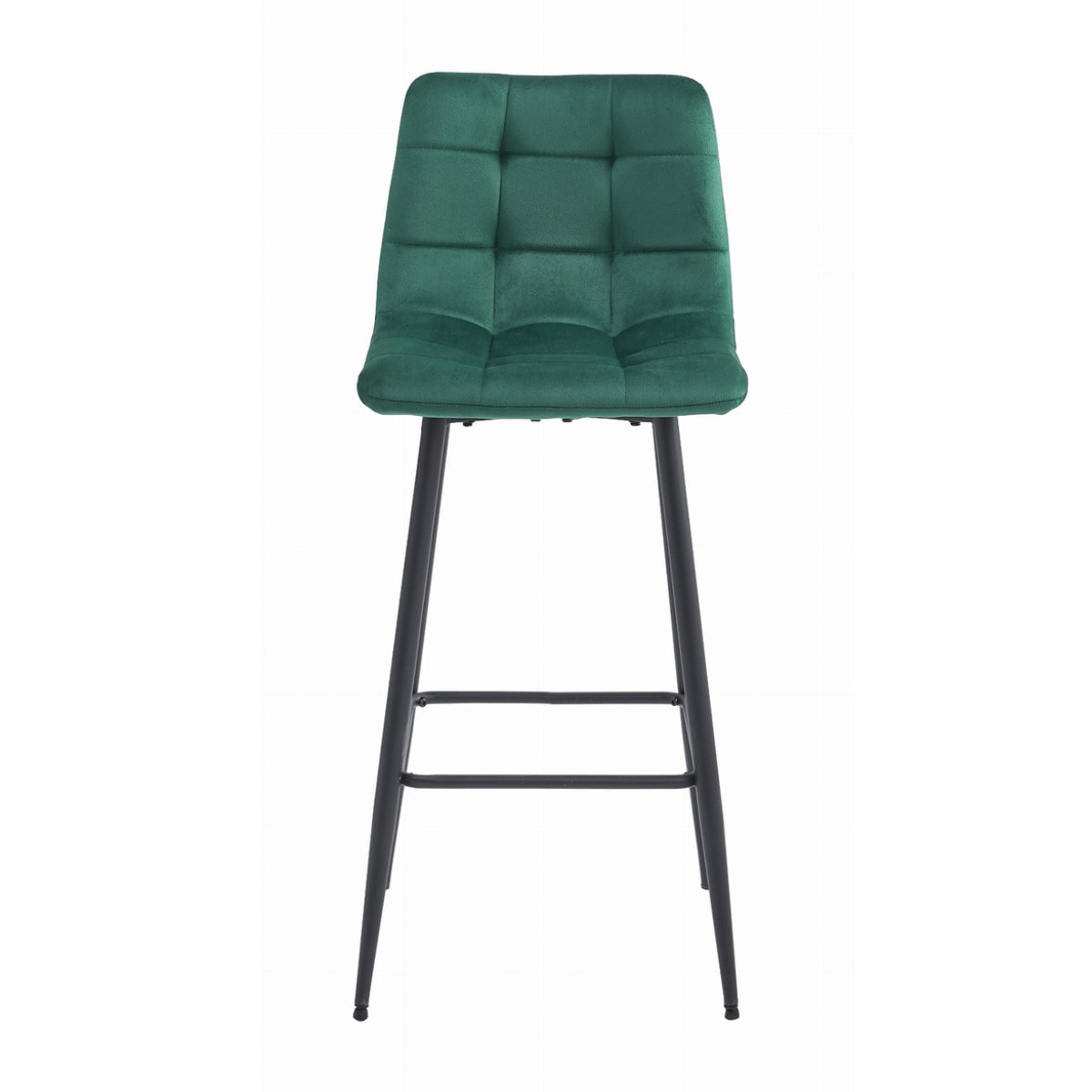 Set di 3 Sgabelli Bar Arceto in Velluto Verde Bosco