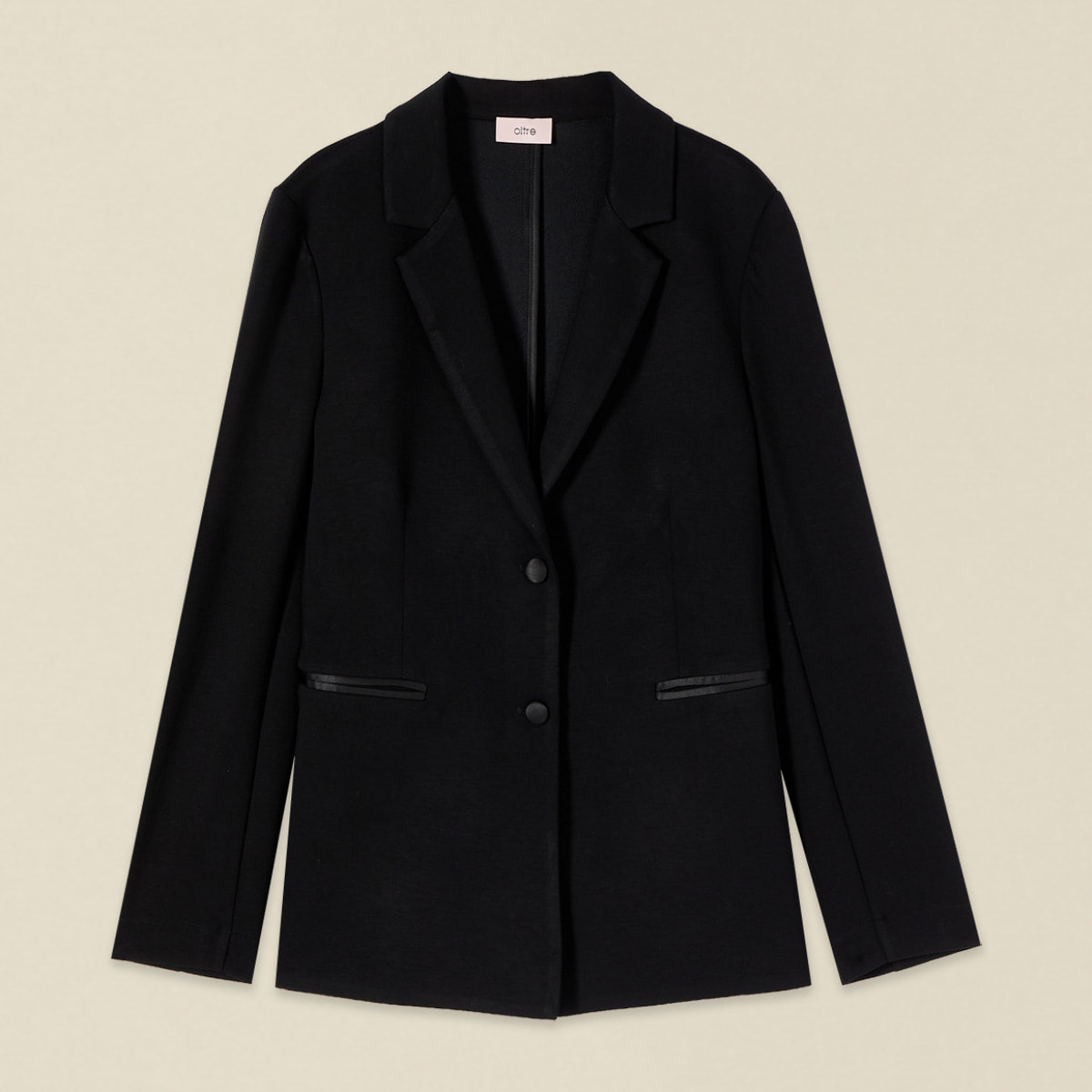 Oltre - Blazer in jersey scuba - Nero