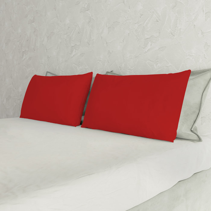 COPPIA FEDERE MAX COLOR, 100% Cotone, Made in Italy - ROSSO