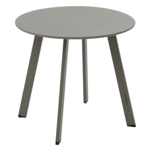 Table d'appoint de jardin ronde "Saona" café 50 x 45cm en acier