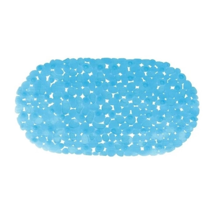 Tapis fond de Baignoire PVC GALETS Bleu Transparent MSV