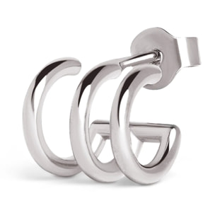 Orecchino Singolo Trio in Argento