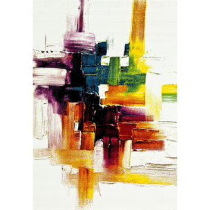 Tapis motif abstrait Rufa multicolore