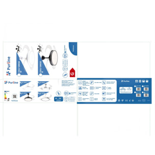Ventilateur de plafond rétractable avec lumière LED et minuterie