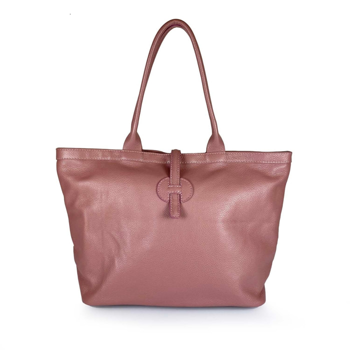 Borse Donna colore Rosa-in pelle Made in Italy 42 x 38 x 6cm