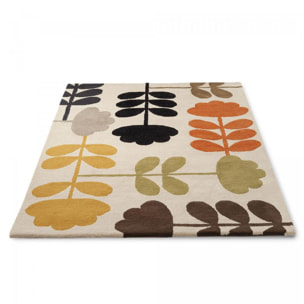Tapis salon et chambre fait à la main en laine motif seventies