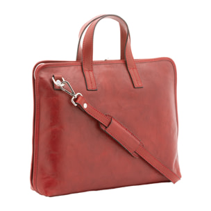 Borsa a mano  unisex In Vera pelle Made in Italy 40x30x5 cm