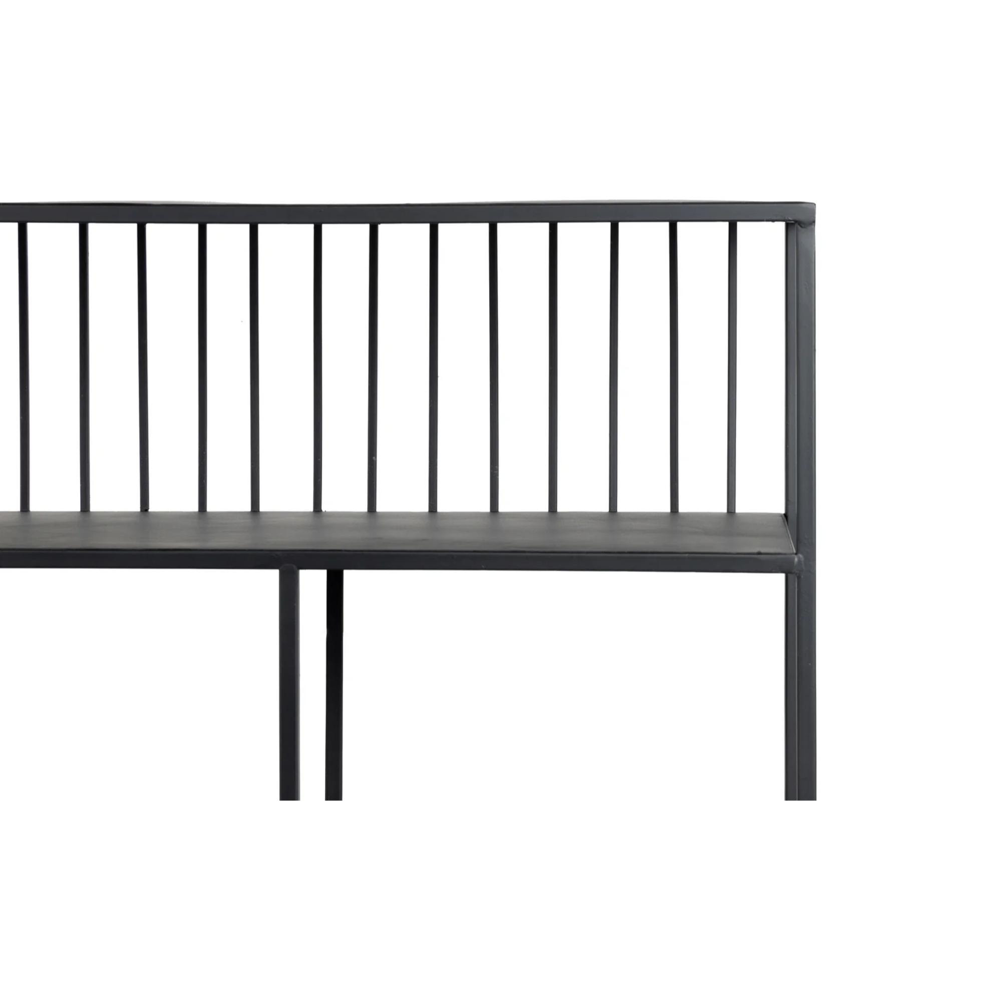 Consola Metal Negro 120x30x80 Cm