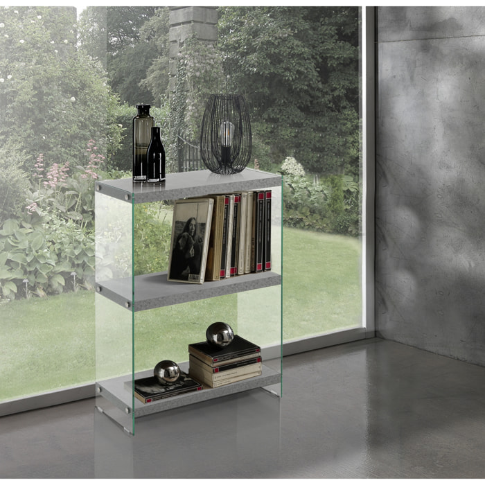 Tomasucci libreria 3 ripiani NANCY 70 CEMENT multicolore