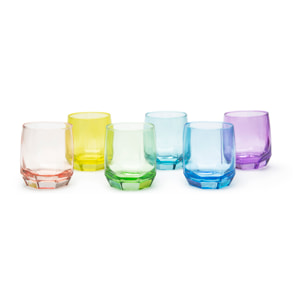 Lot de 6 verres Excelsa L'Avana Pastello, verre, 31 cl, multicolore