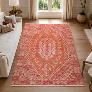 Tapis berbère, motif authentique, kilim tissé plat, VOVUJI