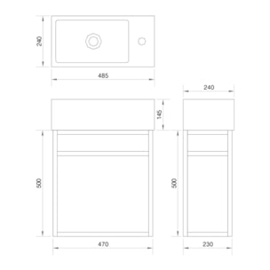 Ensemble lave main 50 cm Aquafredo