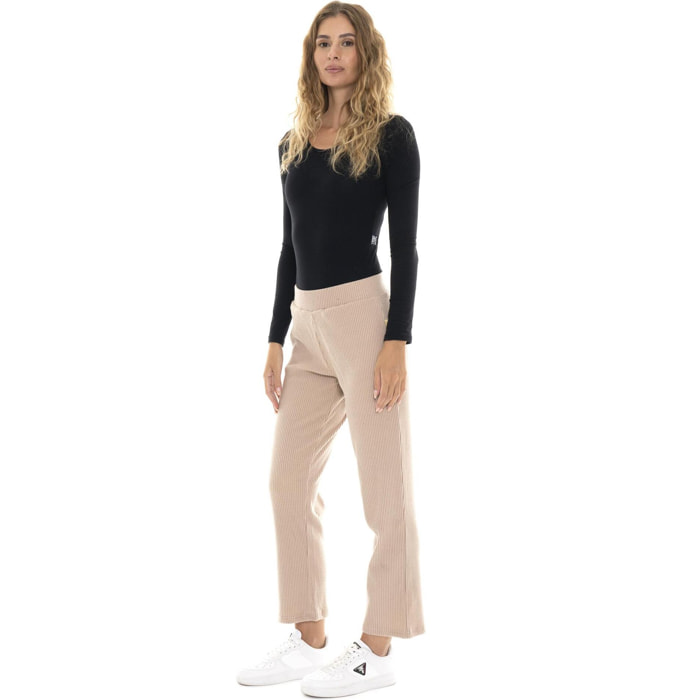 Pantalone palazzo da donna invernale in costina "Relaxed"