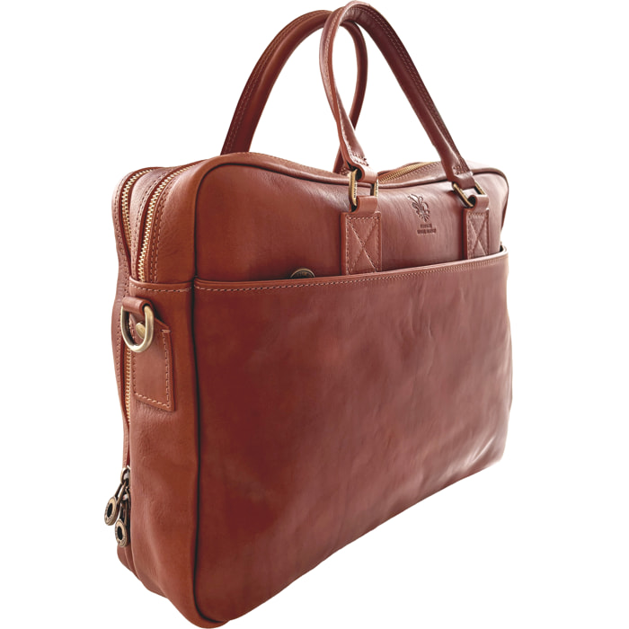 Borsa Ventiquattrore Unisex Borsa Portadocumenti da Lavoro in Pelle
