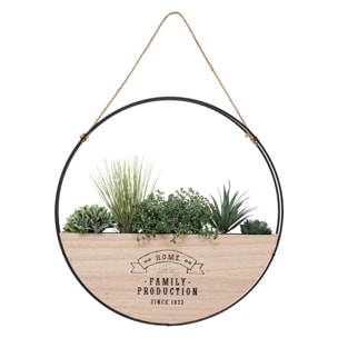 Plante artificielle suspendue "Krista" en bois et métal D44cm