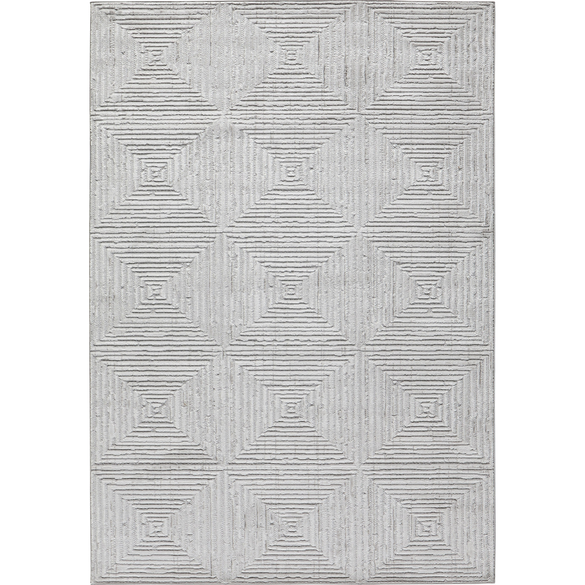 Tapis Loopin 323 gris - Motif en relief - Indoor & Outdoor