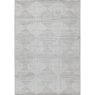 Tapis Loopin 323 gris - Motif en relief - Indoor & Outdoor