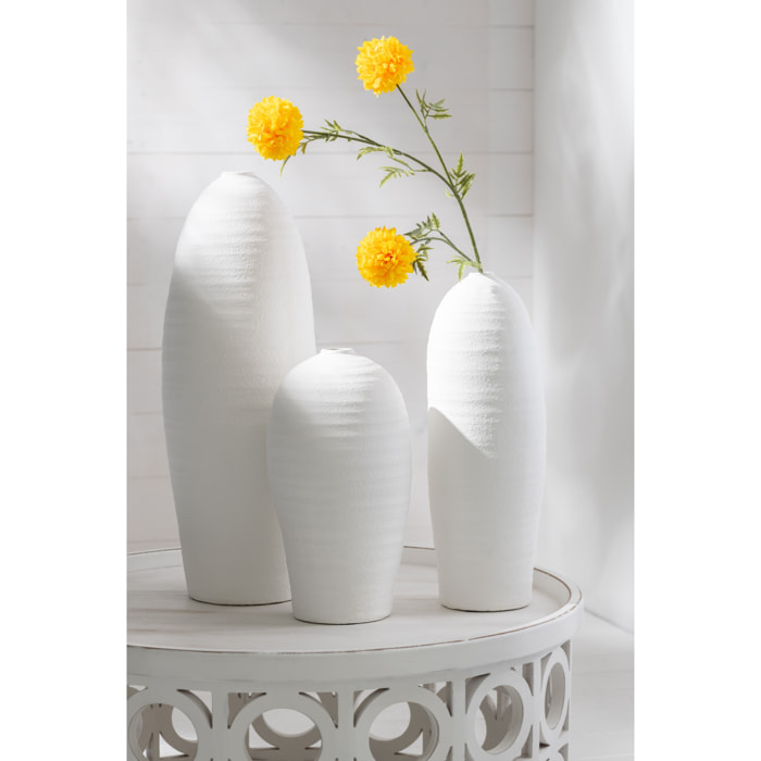 J-Line vase Creta - céramique - blanc - small - 36.5 cm de hauteur