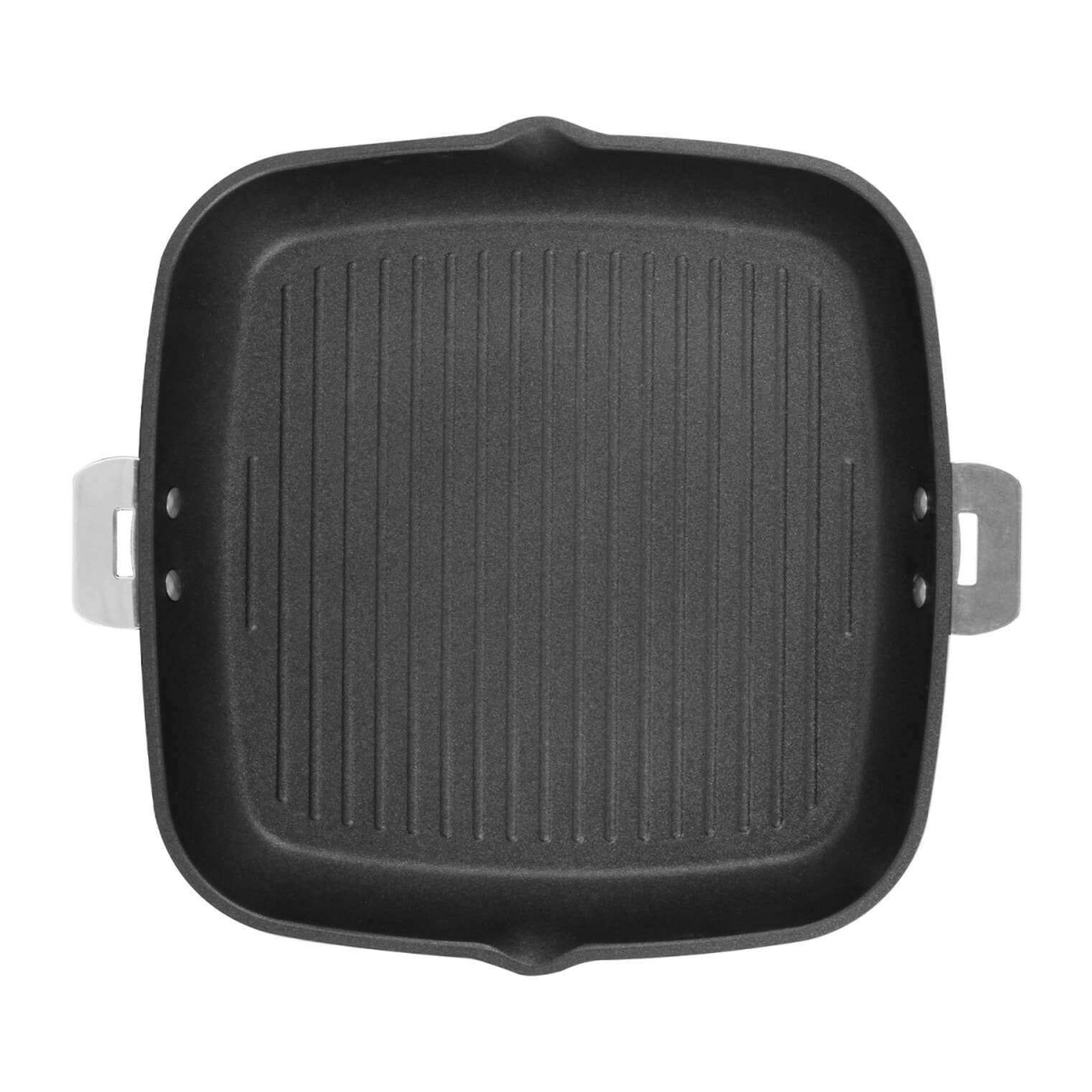 Gril carré en aluminium antiadhésif 28 cm - poignée amovible