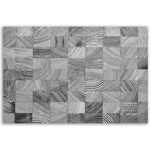 Tableau abstrait textures noires et blanches Toile imprimée