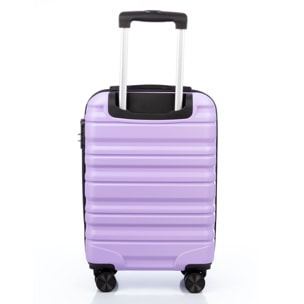 Juego de 3 maletas Trolley, en material ligero ABS de alta resistencia. Cerradura numérica y 4 ruedas giratorias 360° extraibles en la maleta grande.