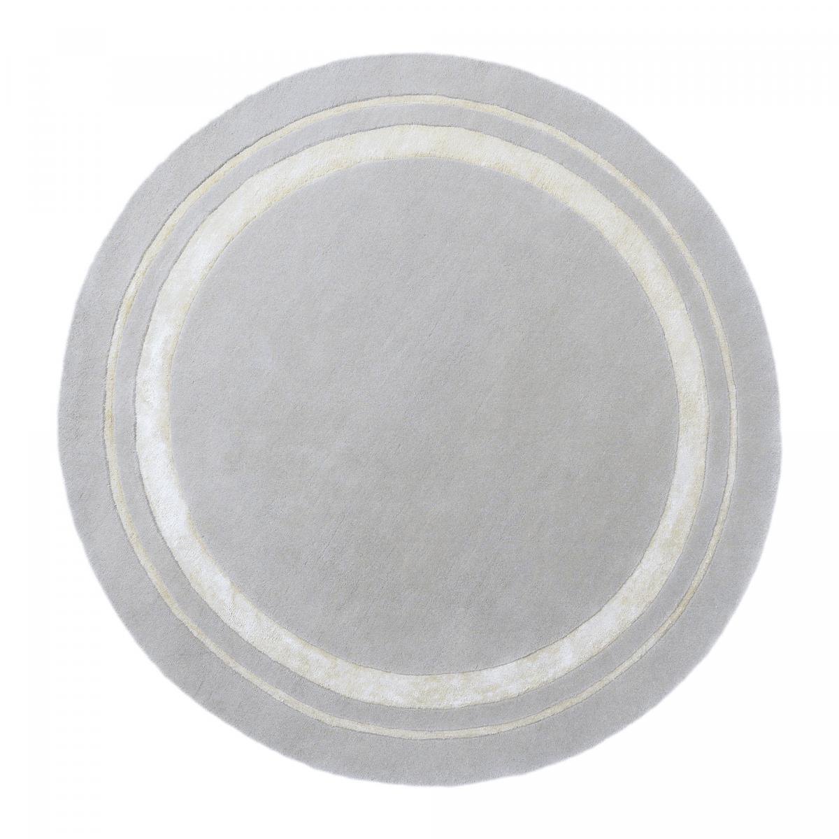 Tapis rond fait main en laine motif simple CHICDOUJ