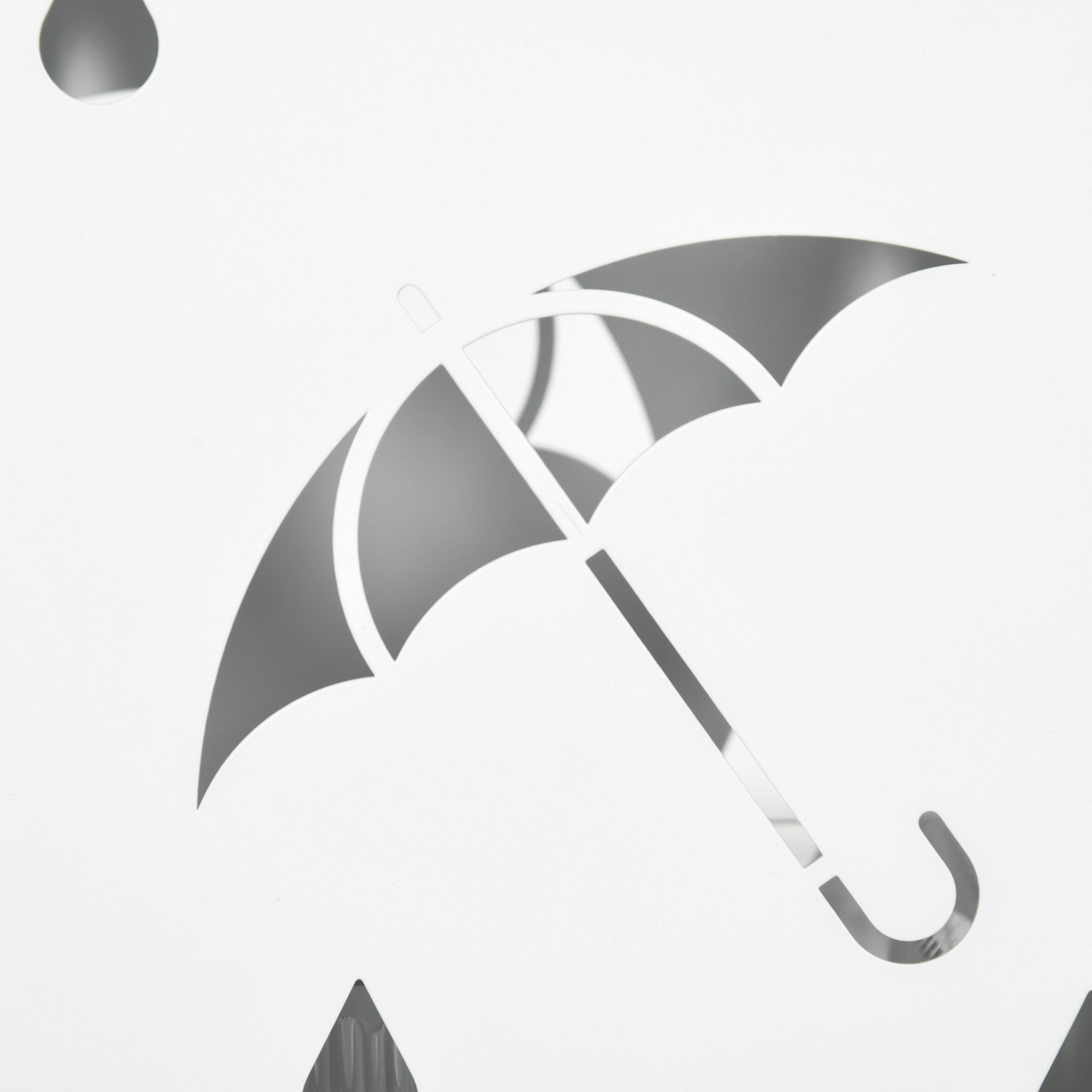 ParagÃƒÂ¼ero de Acero ParagÃƒÂ¼ero Blanco con 4 Ganchos y Bandeja de Goteo Extraíble Porta Paraguas Diseño Tallado para Pasillo Entrada 15,5x15,5x41 cm