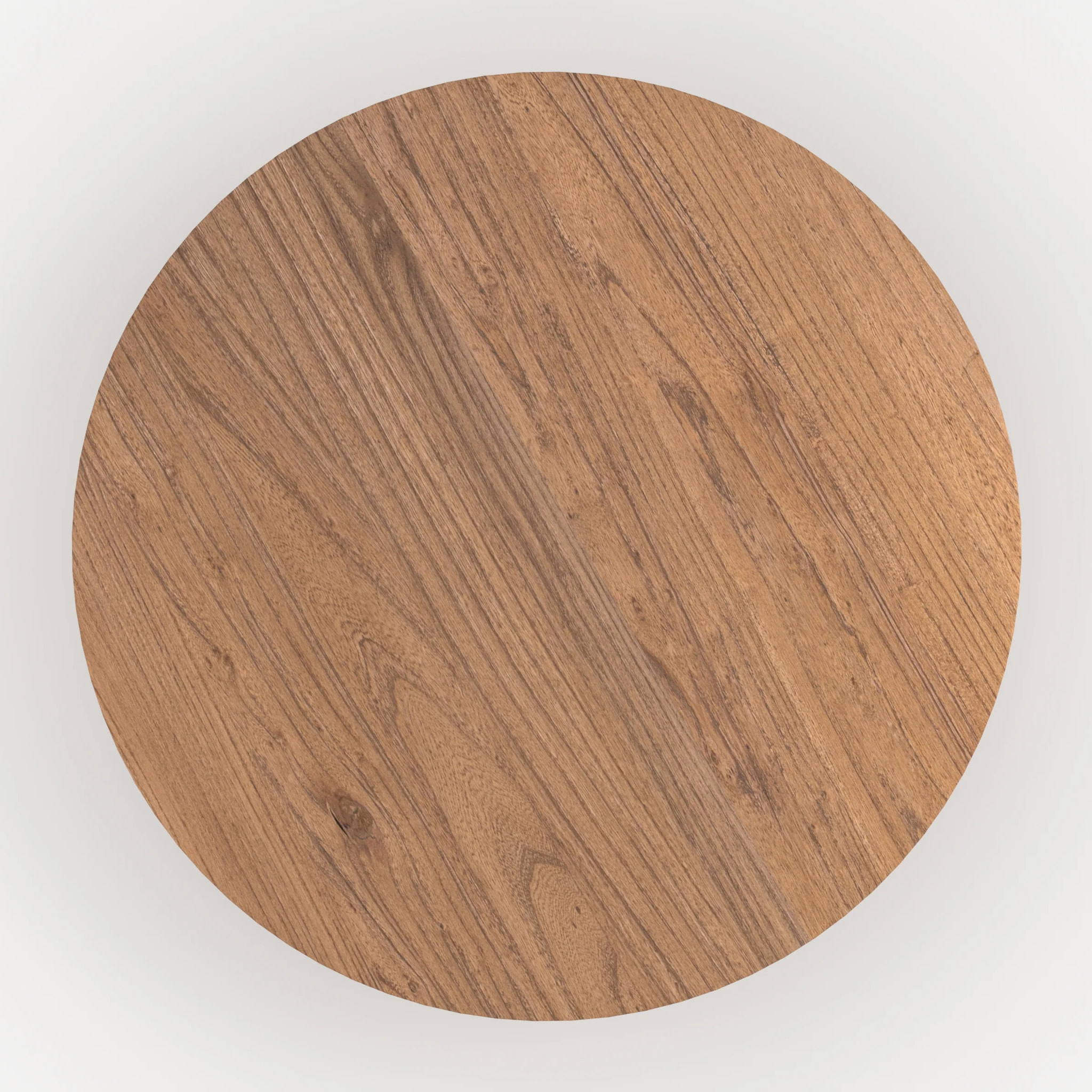 Table basse ronde en bois d'orme D80 cm - Paula