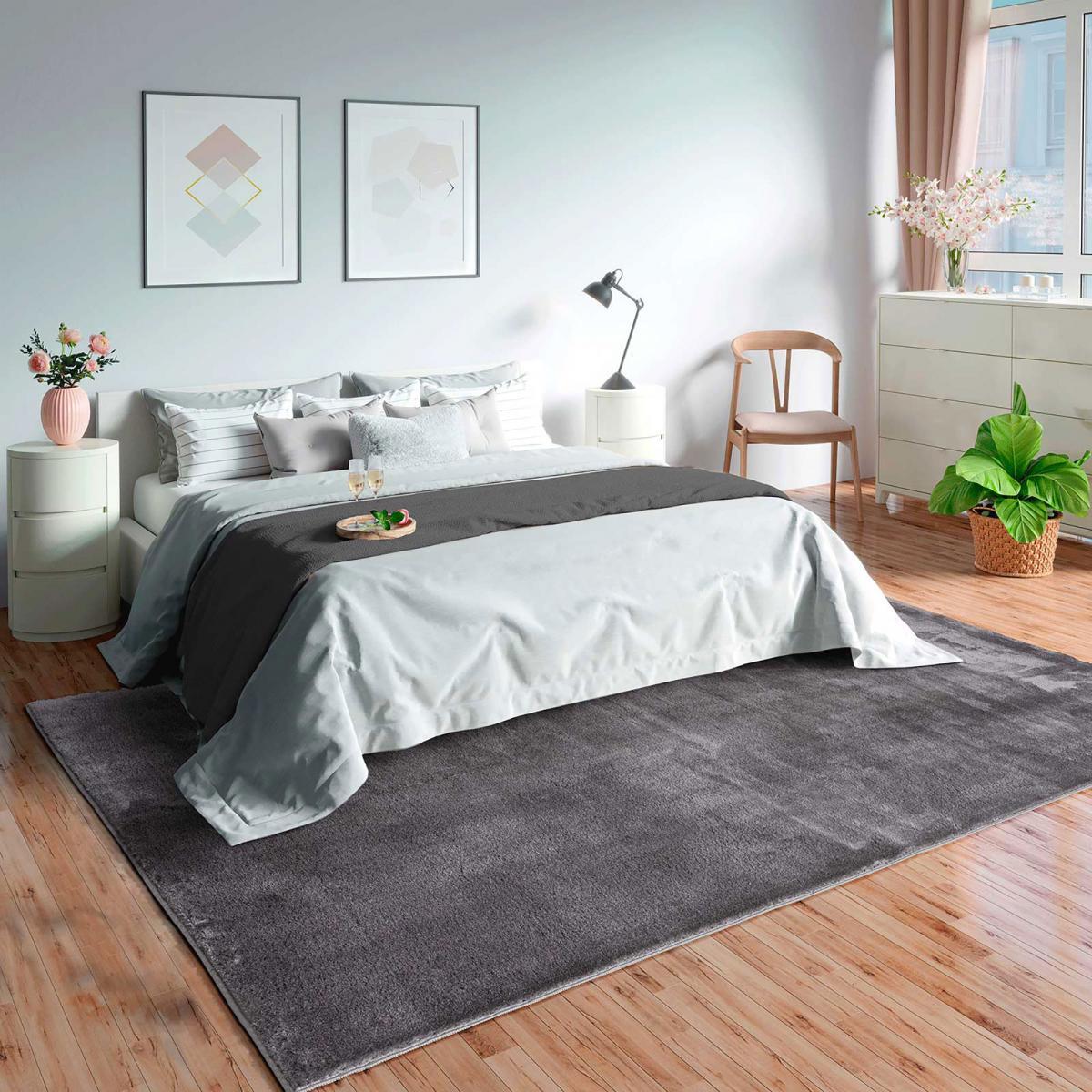 Tapis Shaggy MITA lavable en machine à 30°C