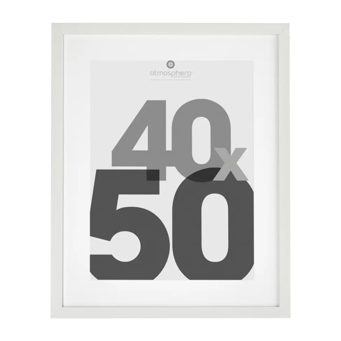 Cadre photo bois "Eva" blanc 40x50cm