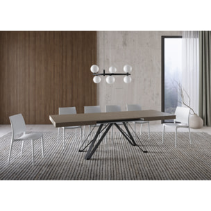 Tavolo allungabile 90x160/420 cm Terium tortora gambe antracite