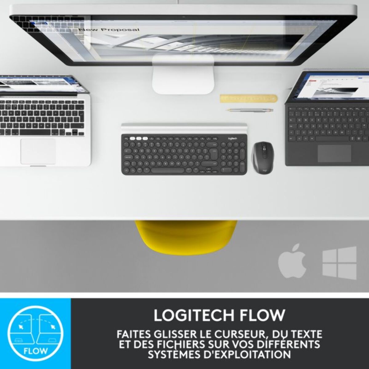 Souris sans fil rechargeable LOGITECH MX Anywhere 2S Gris pale