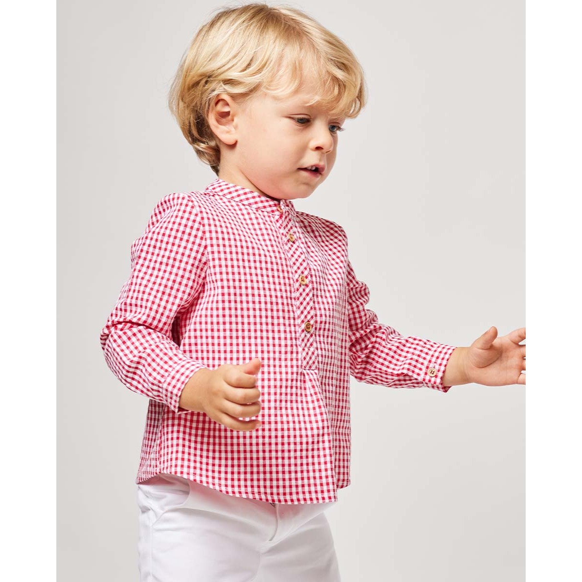 CAMISA CUADROS VICHY ROJO